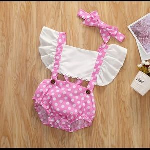 2pc romper w/matching headband